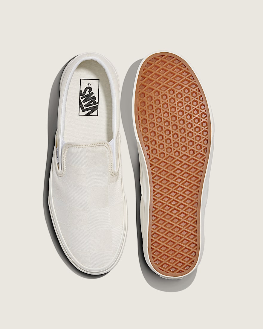 Classic SlipOn Checkerboard Shoe VANS Marshamallow White ALT2