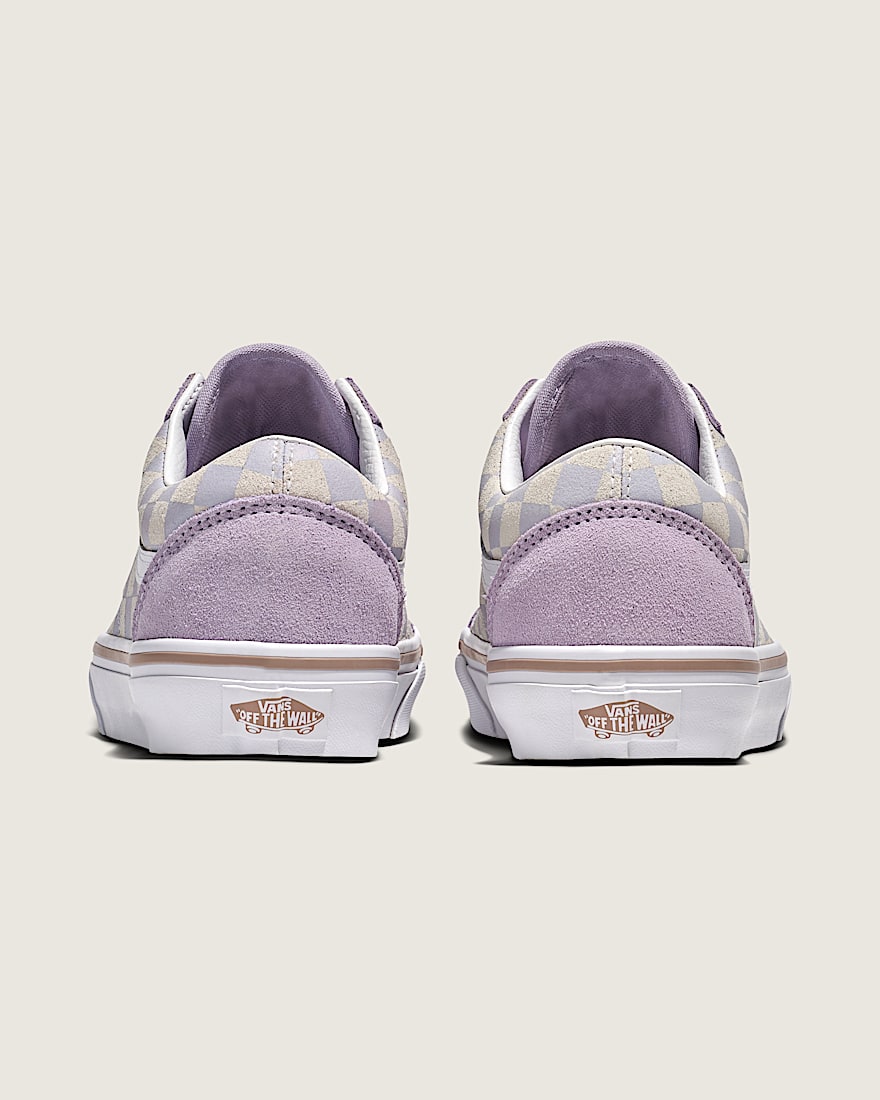 Old Skool Suede Checkerboard Shoe VANS Evening Haze Lavender Purple Grey ALT3