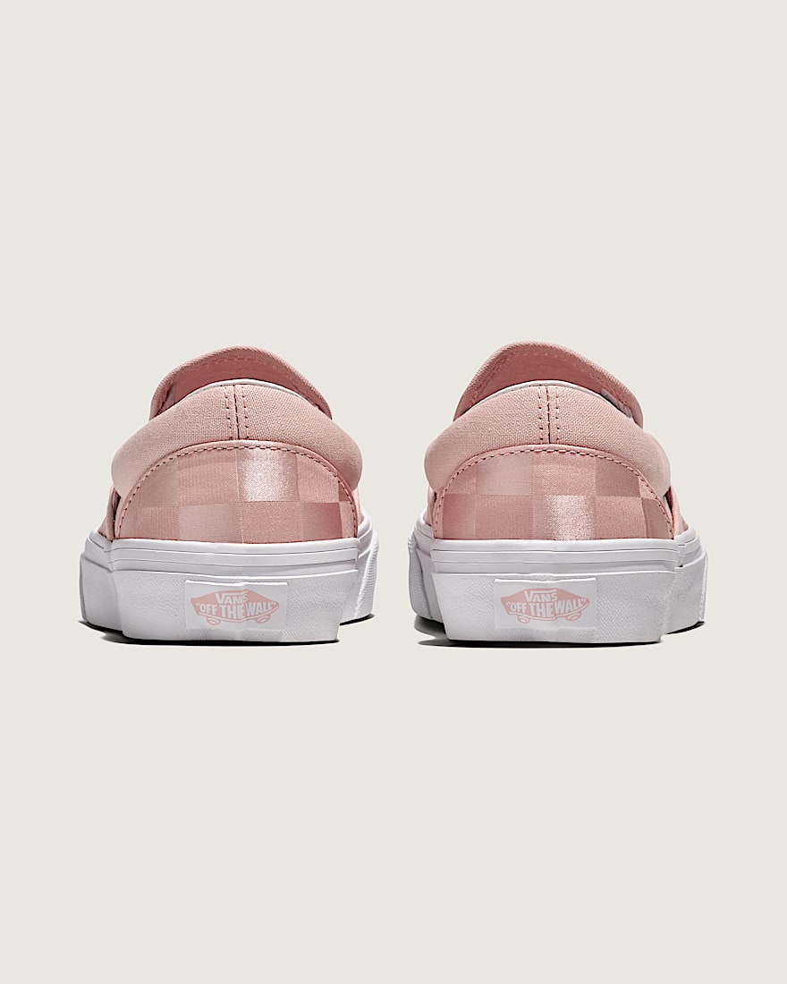 Classic SlipOn Checkerboard Satin Shoe VANS Rose Pink ALT3