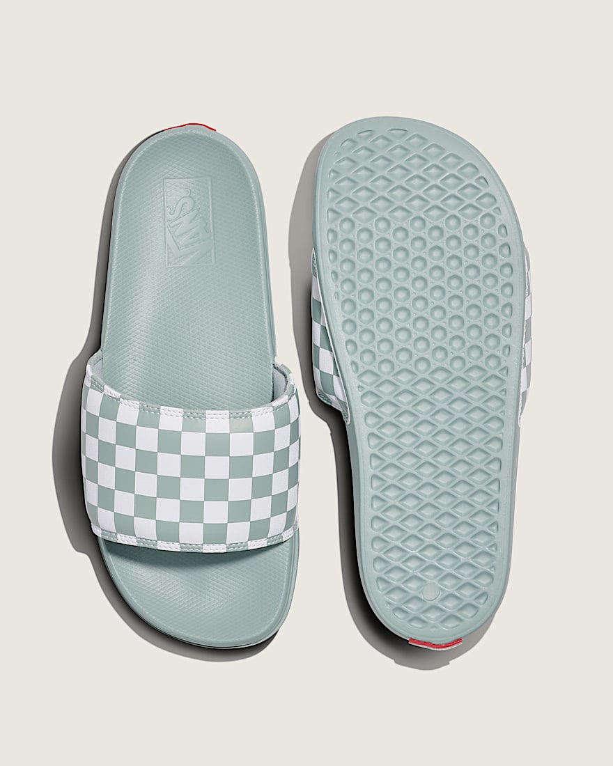 La Costa Checkerboard SlideOn Sandal VANS Iceberg Green  White ALT2