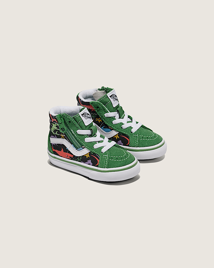 Toddler Sk8Hi Reissue Side Zip Shark Shoe VANS Green  Black ALT1