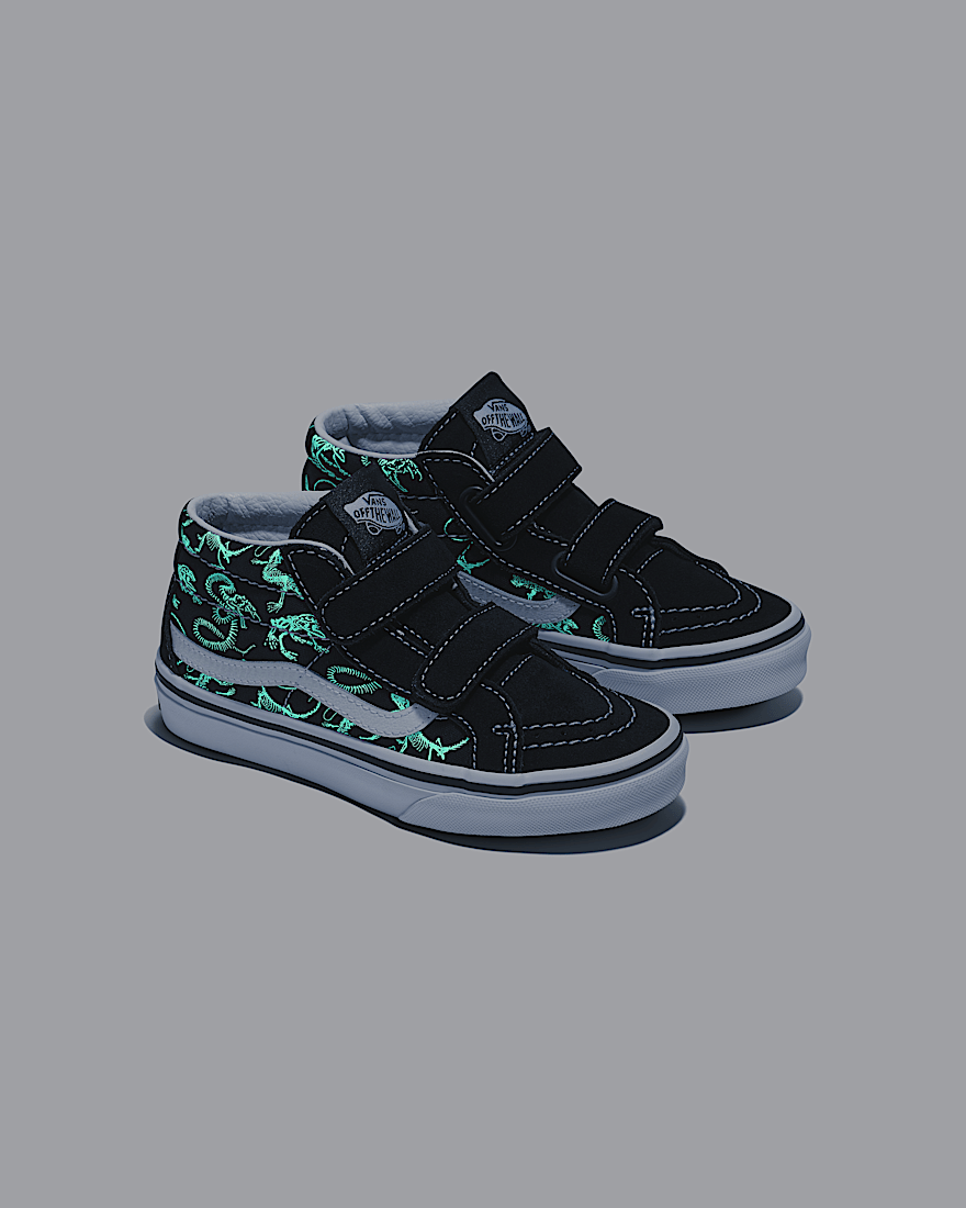Little Kids Sk8Mid Reissue V Skeleton Shoe VANS Black ALT4