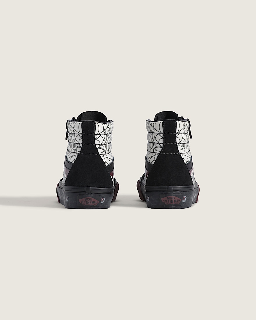 Little Kids Sk8Hi Side Zip Halloween Shoe VANS In the Shadows Black  Port Red ALT3
