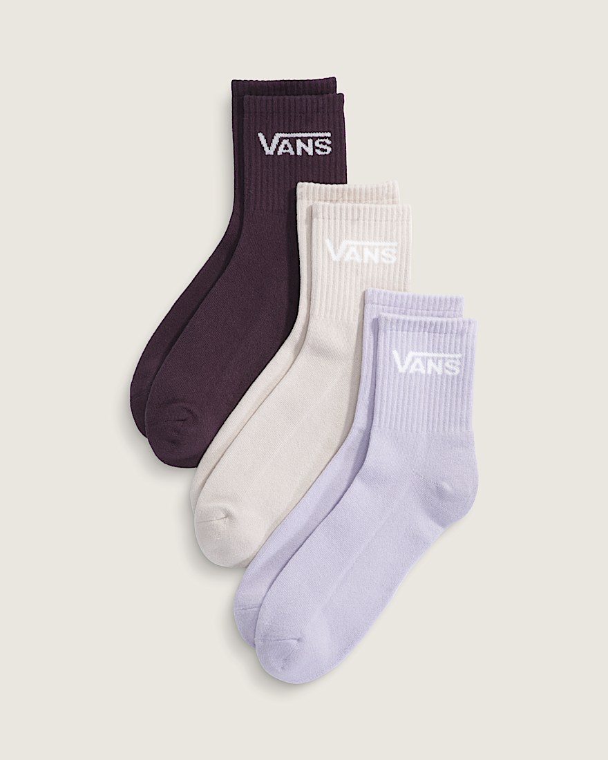 Classic Half Crew Socks 3Pack VANS Bay Leaf Brown  Brown  Blue HERO