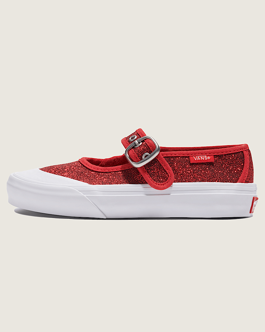 Little Kids Mary Jane Shoe VANS Glitter Red HERO