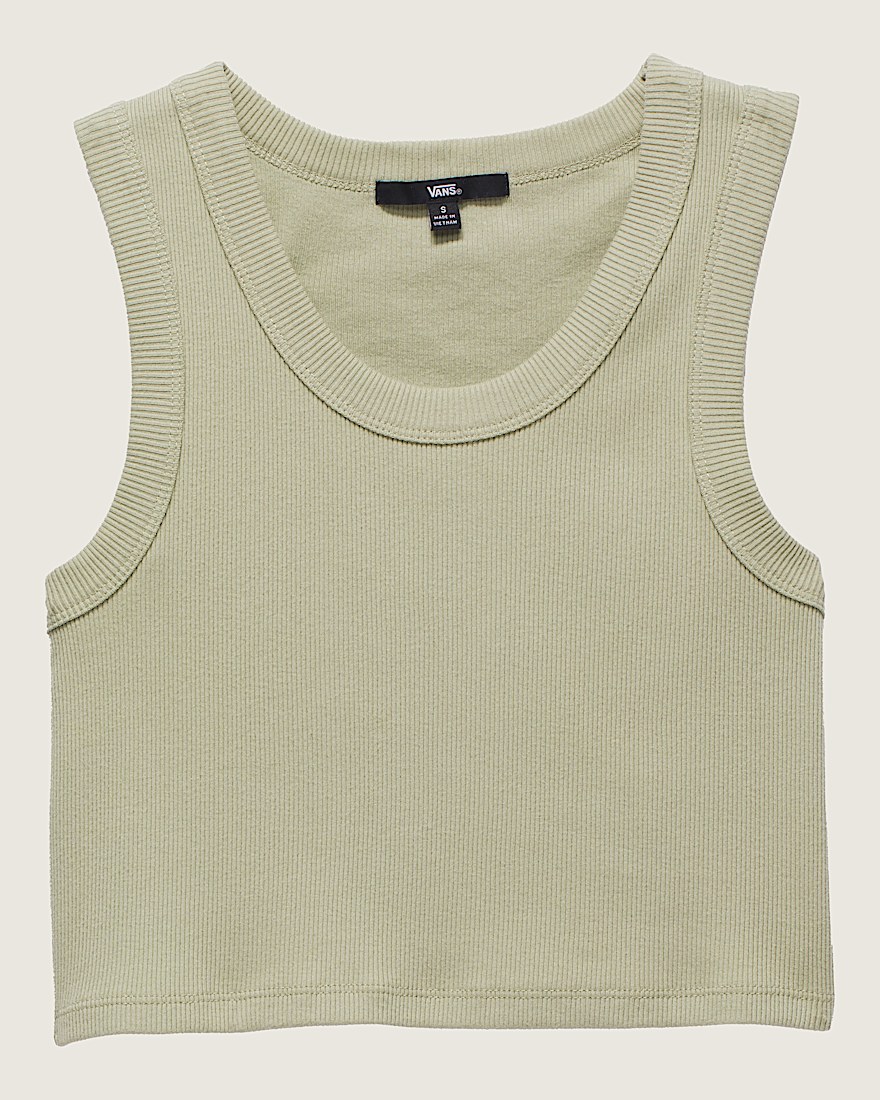 Drew Rib Tank Top VANS Elm Tan Beige HERO