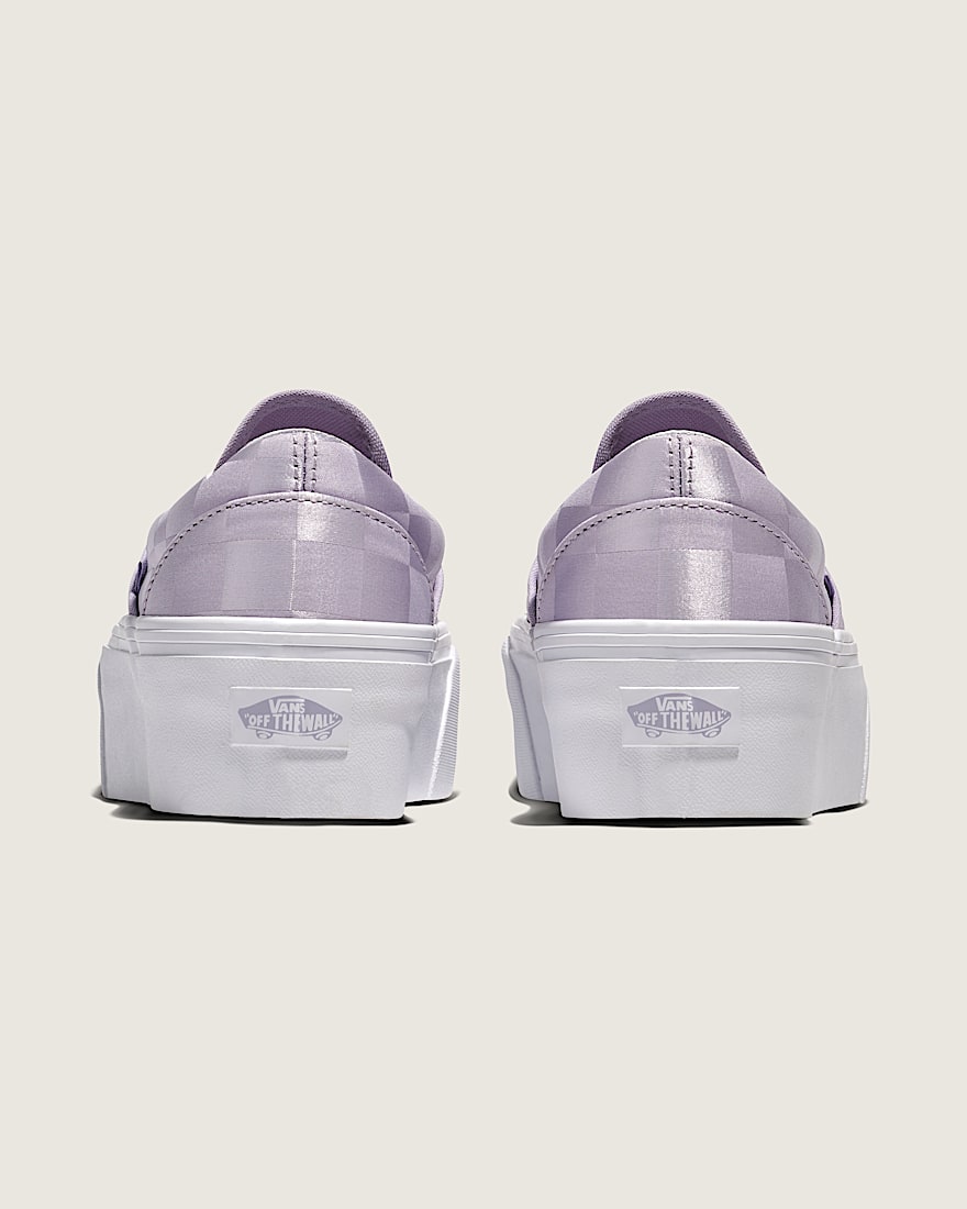 Classic SlipOn Stackform Checkerboard Shoe VANS Lilac Purple ALT3