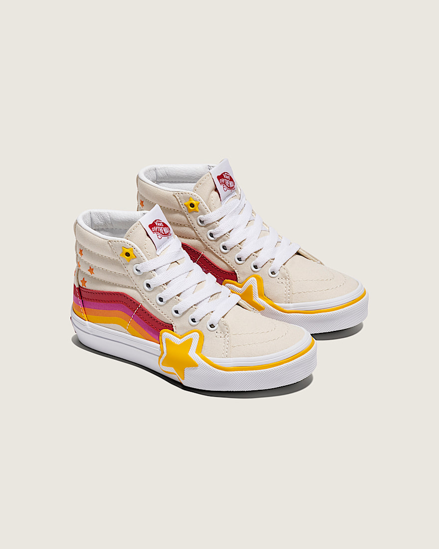 Little Kids Sk8Hi Shoe VANS Rainbow Red  Yellow  Beige ALT1
