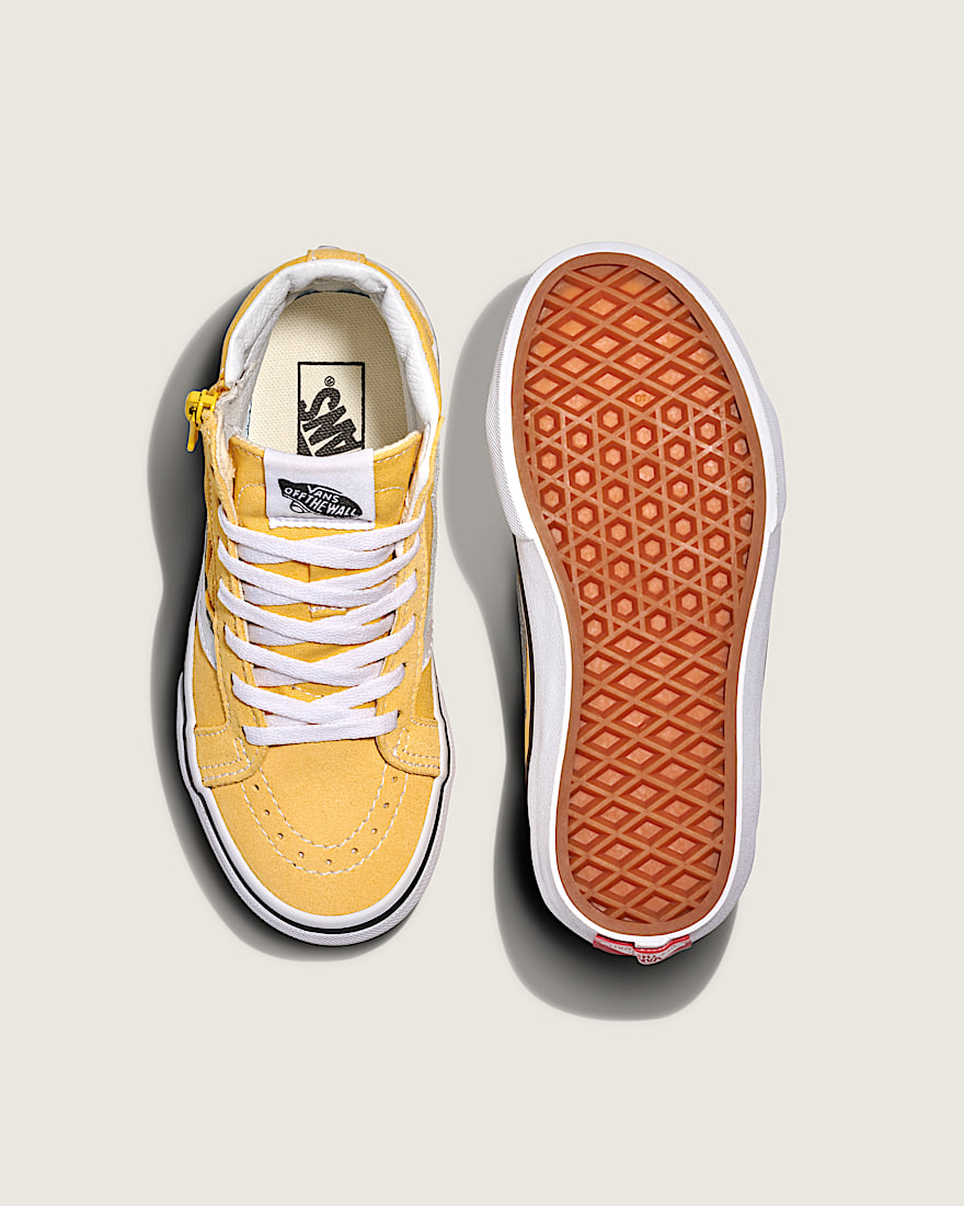 Little Kids SK8Hi Reissue Side Zip Shoe VANS Banana Cream Yellow ALT2