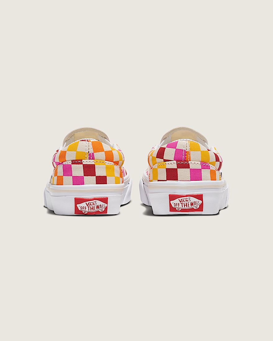 Little Kids Classic SlipOn Checkerboard Shoe VANS Rainbow  Beige ALT3