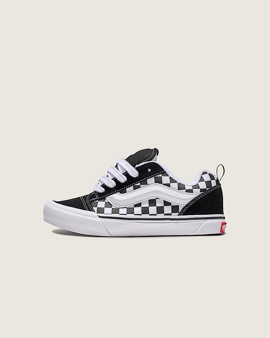 Little Kids Knu Skool Checkerboard Shoe VANS Checkerboard Black  True White HERO