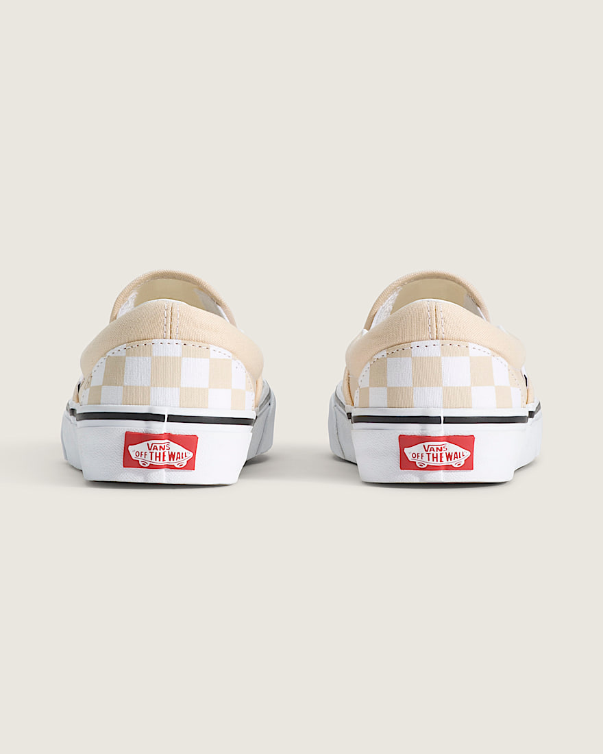 Classic SlipOn Checkerboard Shoe VANS Checkerboard Creme Brule Beige ALT3