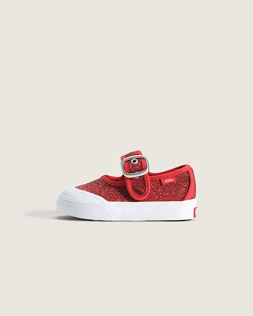 Toddler Mary Jane Shoe VANS Glitter Red HERO