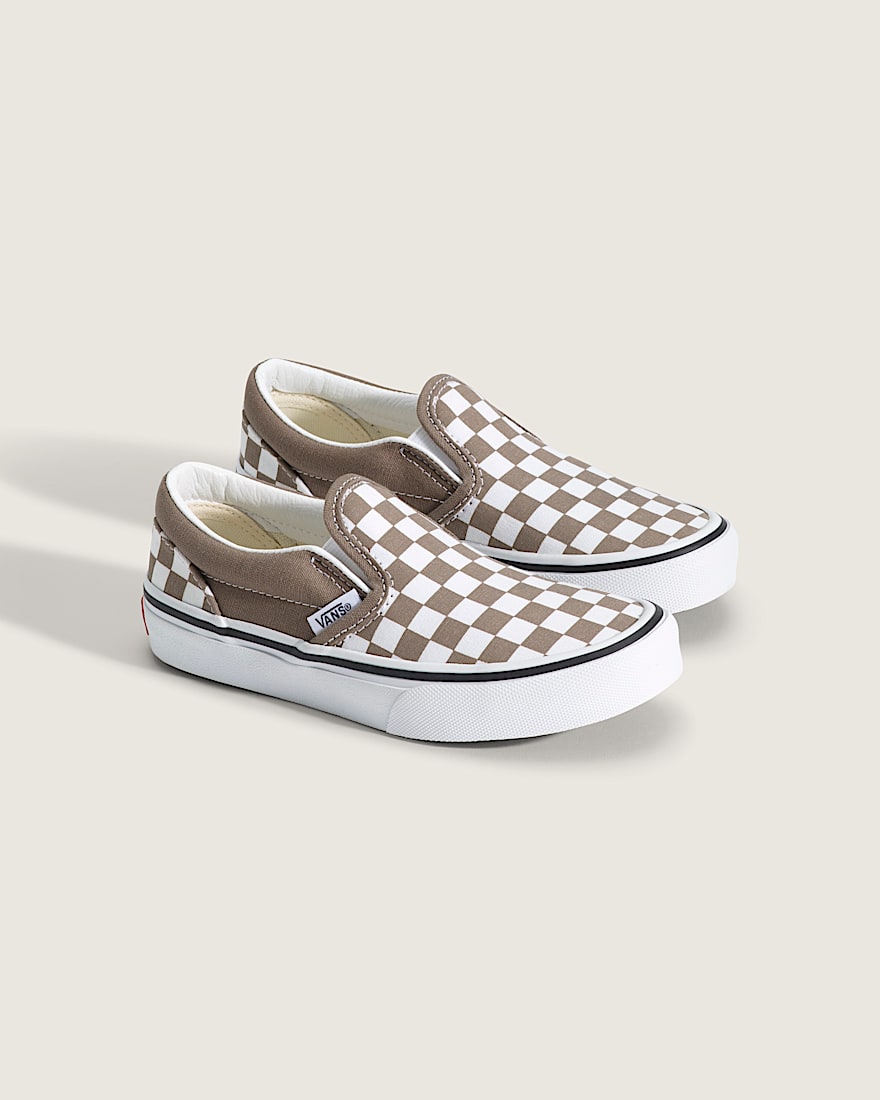 Little Kids Classic SlipOn Checkerboard Shoe VANS Checkerboard Walnut Brown ALT1