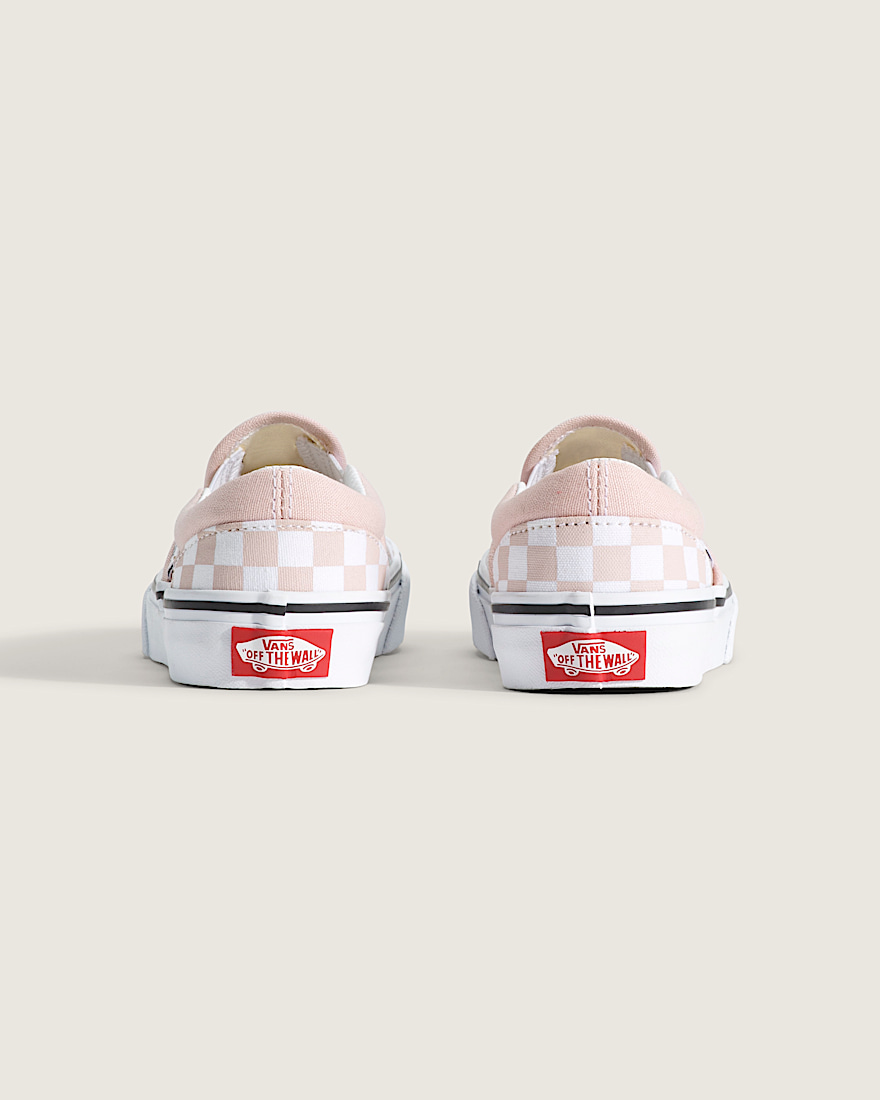 Little Kids Classic SlipOn Checkerboard Shoe VANS Checkerboard Sepia Rose Pink ALT3