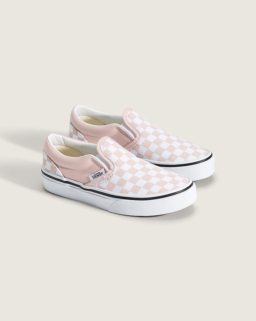 Little Kids Classic SlipOn Checkerboard Shoe VANS Checkerboard Sepia Rose Pink ALT1