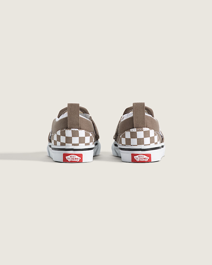 Toddler SlipOn V Checkerboard Shoe VANS Checkerboard Walnut Brown ALT3