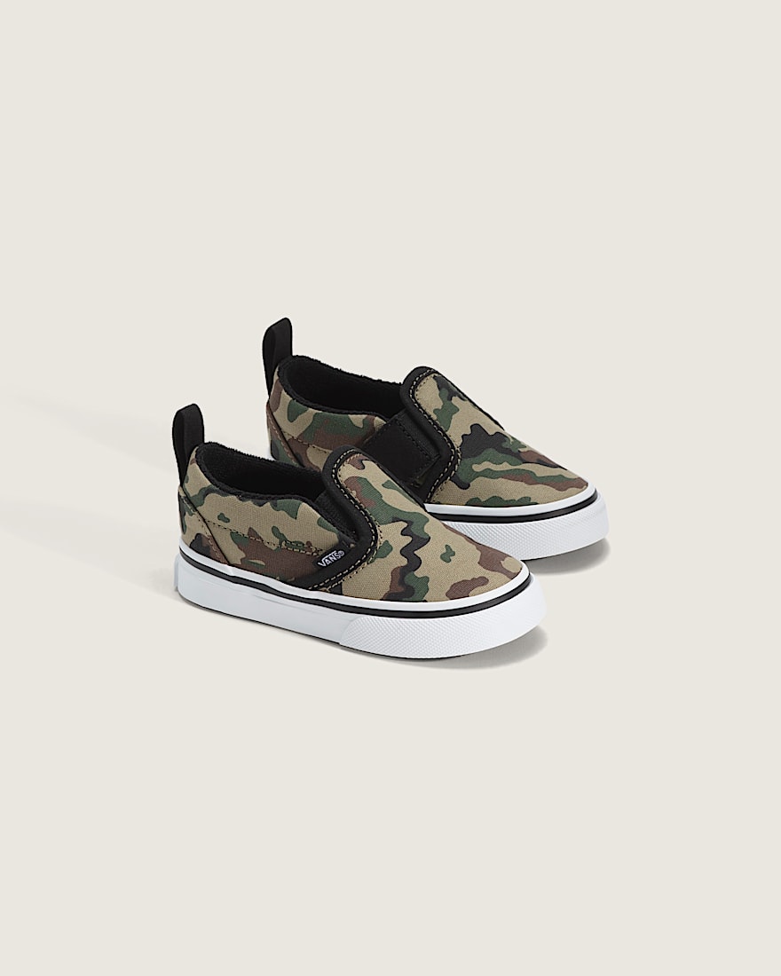 Toddler Classic SlipOn V Shoe VANS Camo Black  Green ALT1