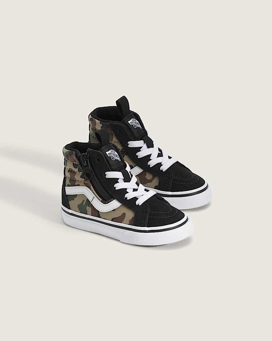 Toddler SK8Hi Side Zip Shoe VANS Camo Black  Green ALT1
