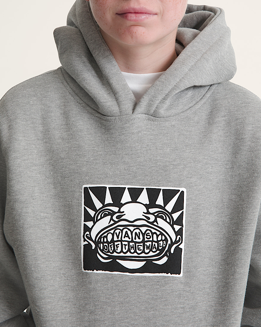 Kids Vans Mouf Pullover Hoodie VANS Cement Heather Grey ALT5