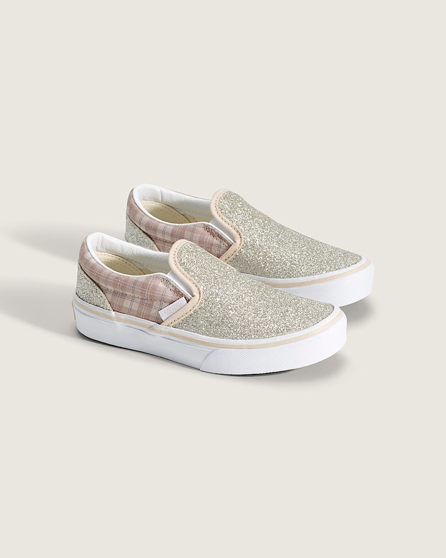 Little Kids Classic SlipOn Shoe VANS Glitter Plaid Incense ALT1