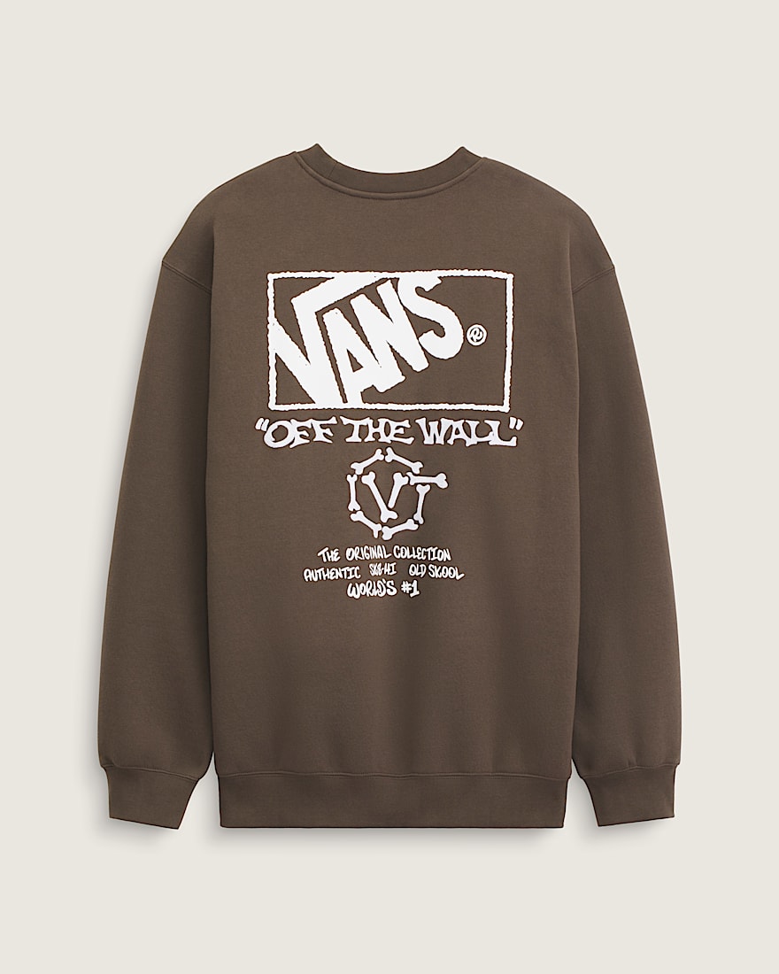 Circle Bones Formula Crew Sweatshirt VANS Coal Brown HERO