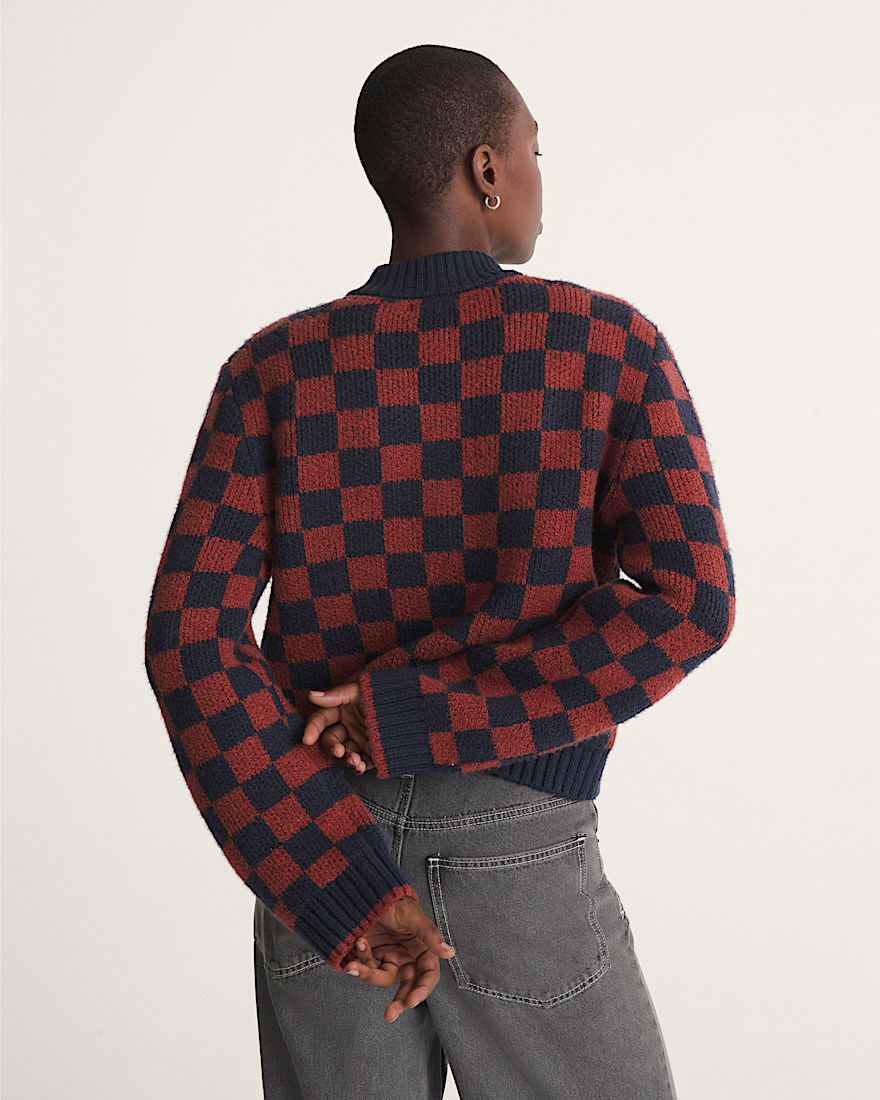 Cameron Sweater VANS Checkerboard Blue  Red ALT4
