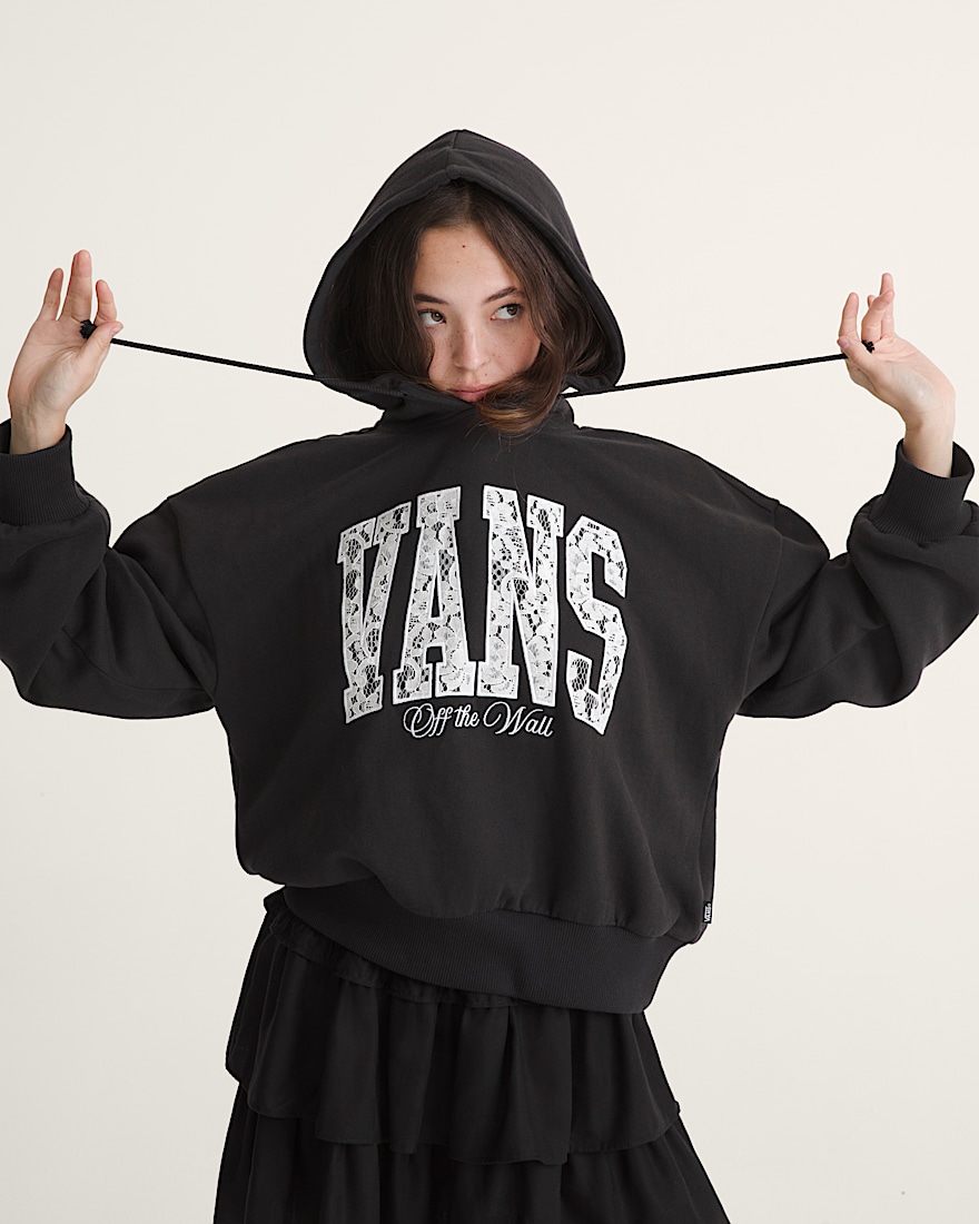 Laced Up Retro Pullover Hoodie VANS Black ALT1