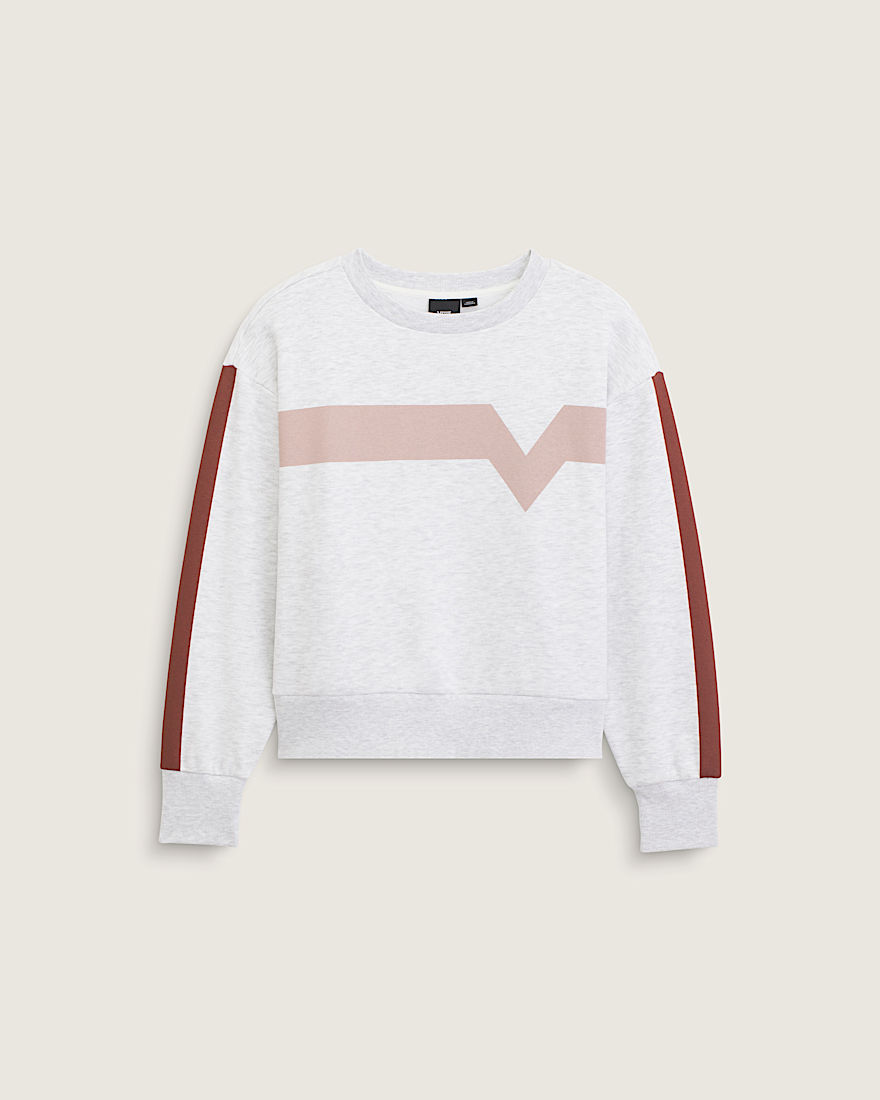 Faster Crew Sweatshirt VANS Heather White  Port Royal Red HERO