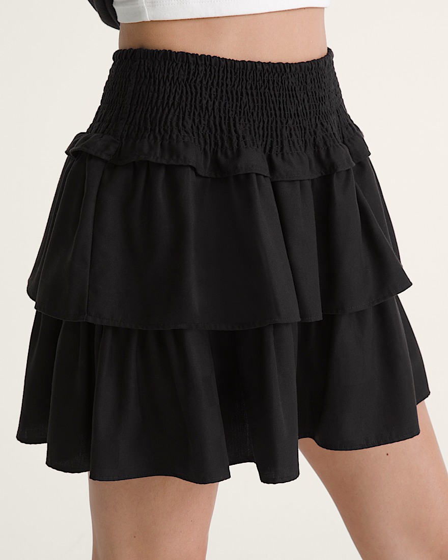 Ava Tiered Mini Skirt VANS Black ALT5