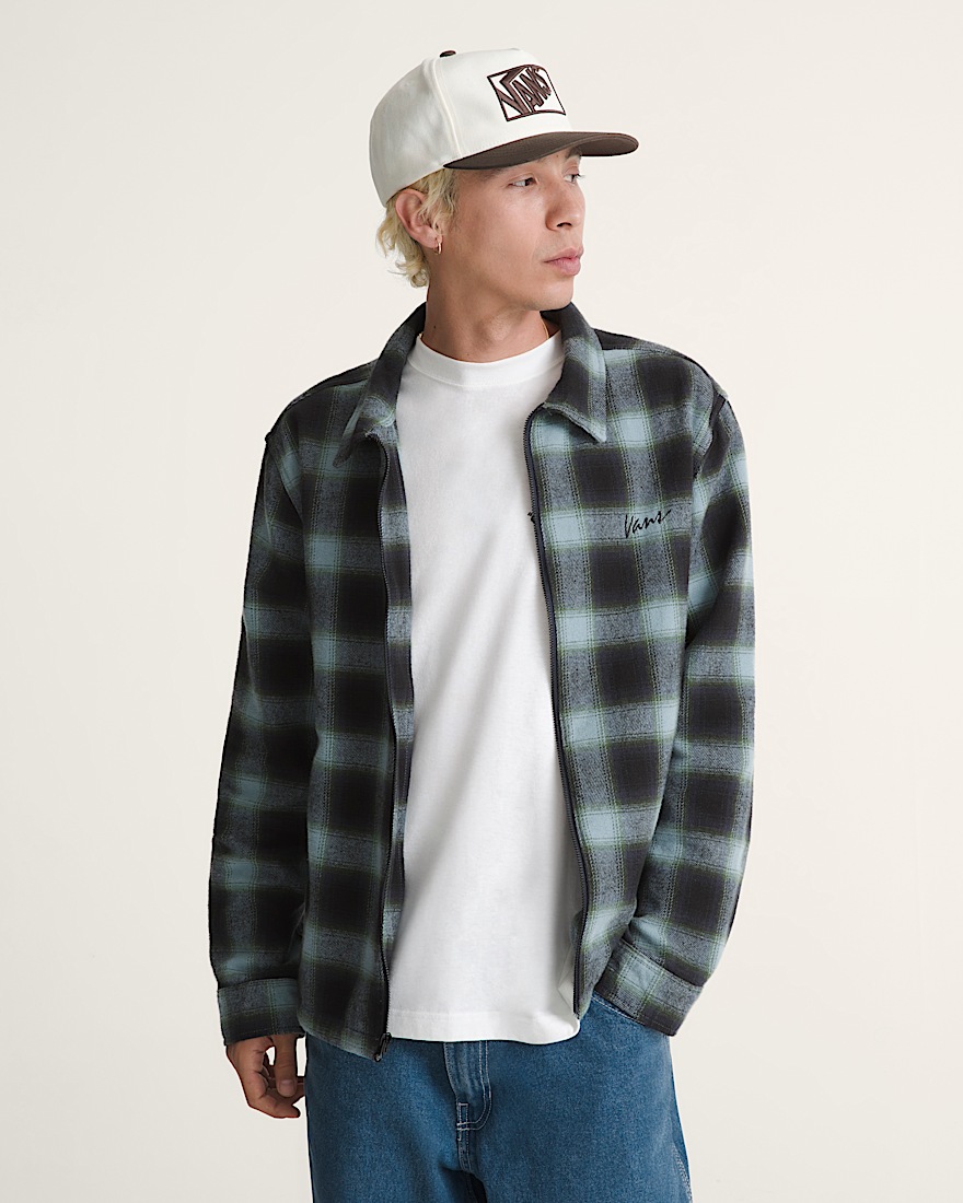 Crestmont Plaid Shacket VANS Parisian Night Blue ALT2