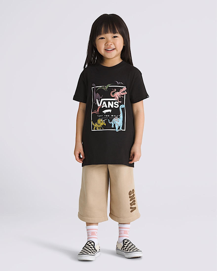 Little Kids Glow Dino TShirt VANS Black ALT2