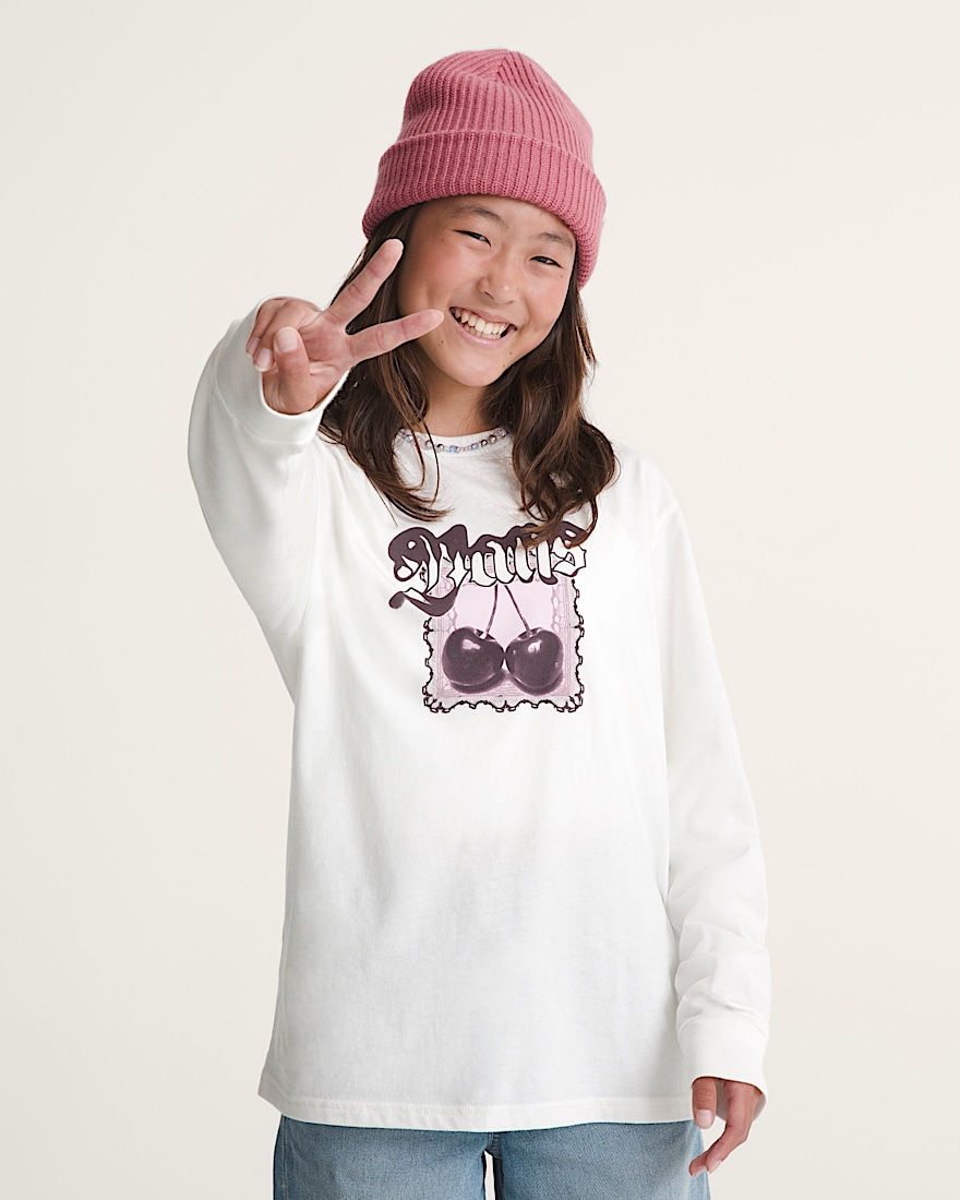 Big Kids Cherrylace Long Sleeve T-Shirt