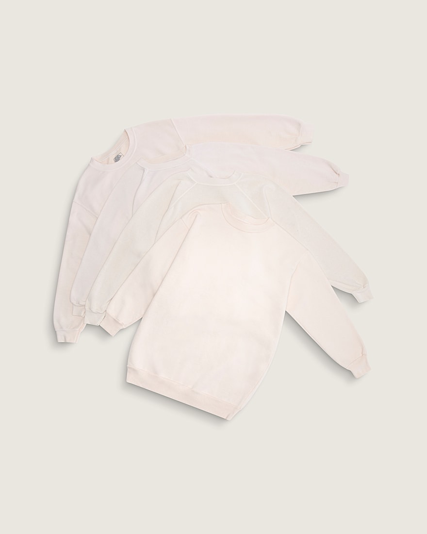 Waffle Shop Wave Blend Crewneck Sweatshirt VANS Marshmallow White ALT2