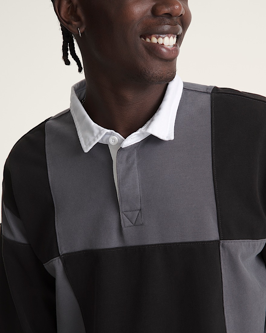 Grant Checkerboard Rugby Shirt VANS Black ALT4