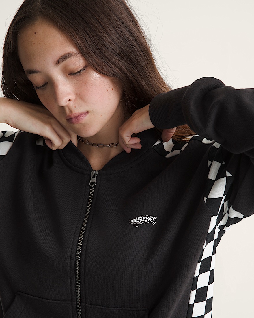 Rookie Track Zip Sweatshirt VANS Checkerboard Black ALT3