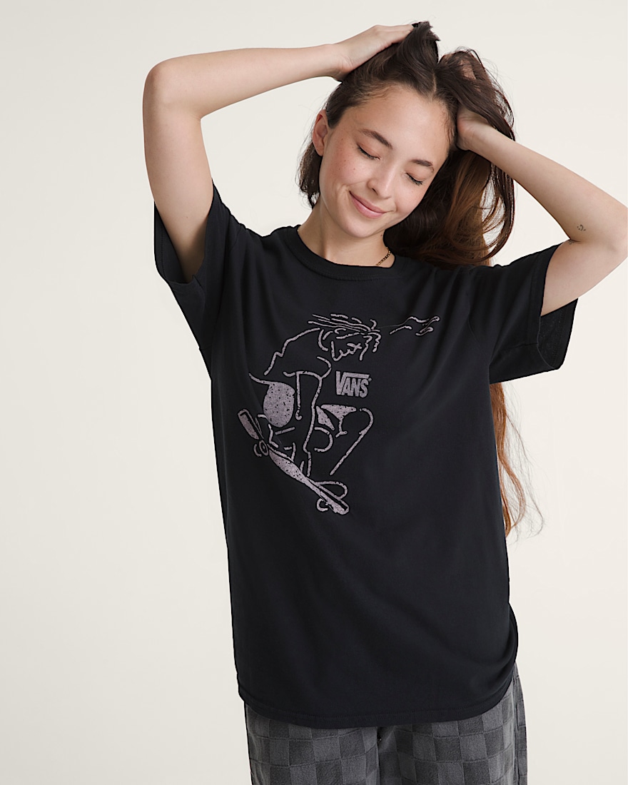 Waffle Shop Skate Crest TShirt VANS Black ALT4