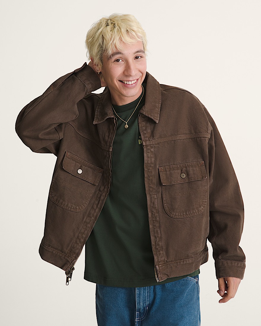 Skate Garage Denim Jacket VANS Coal Brown HERO