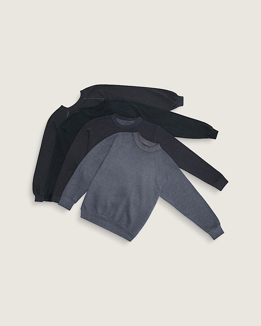 Waffle Shop Skate Crest Crewneck Sweatshirt VANS Charcoal Grey ALT2