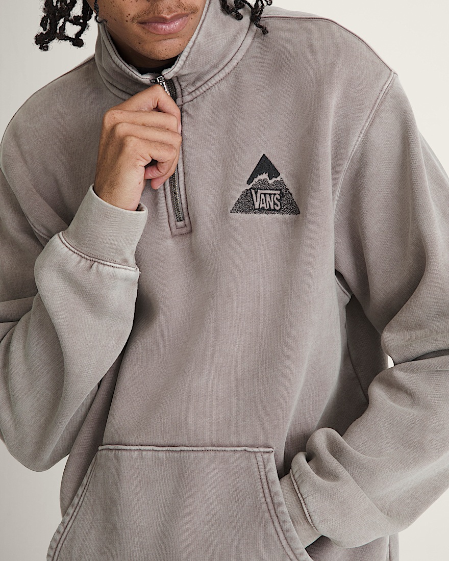 Peak Quarter Zip Sweatshirt VANS Pewter Grey ALT5