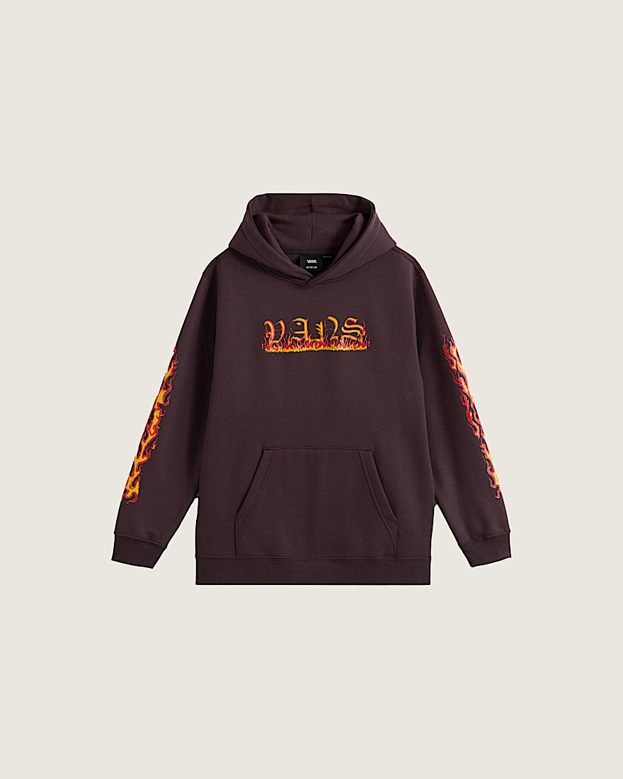 Little Kids Vans Inferno Pullover Hoodie VANS Dark Port Red HERO