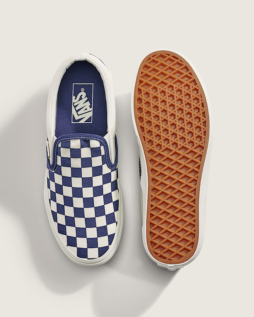 Classic SlipOn Checkerboard Shoe VANS Checkerboard Deep Twilight Purple ALT2