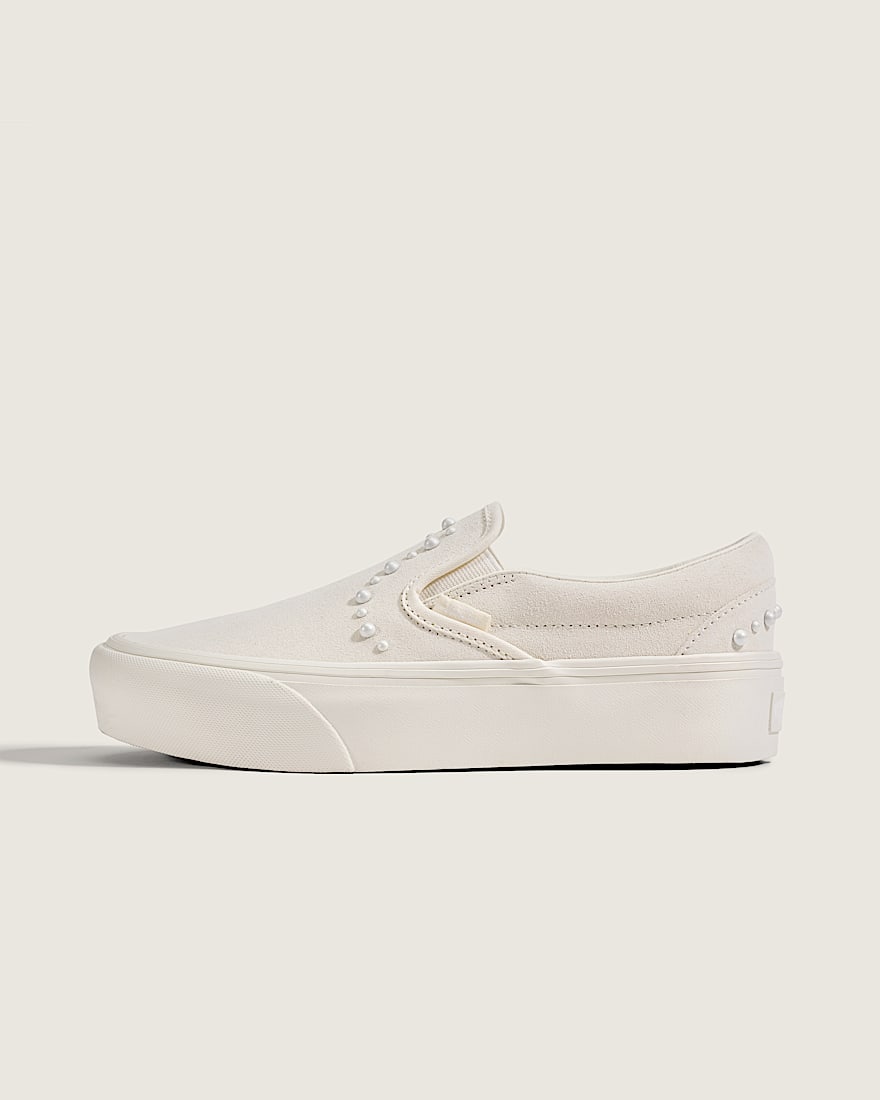 Classic SlipOn Platform Shoe VANS Marshmallow White HERO