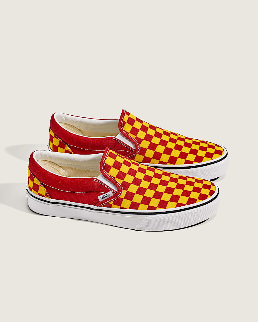 Game Day Classic SlipOn Checkerboard Shoe VANS Checkerboard Yellow  Red ALT1