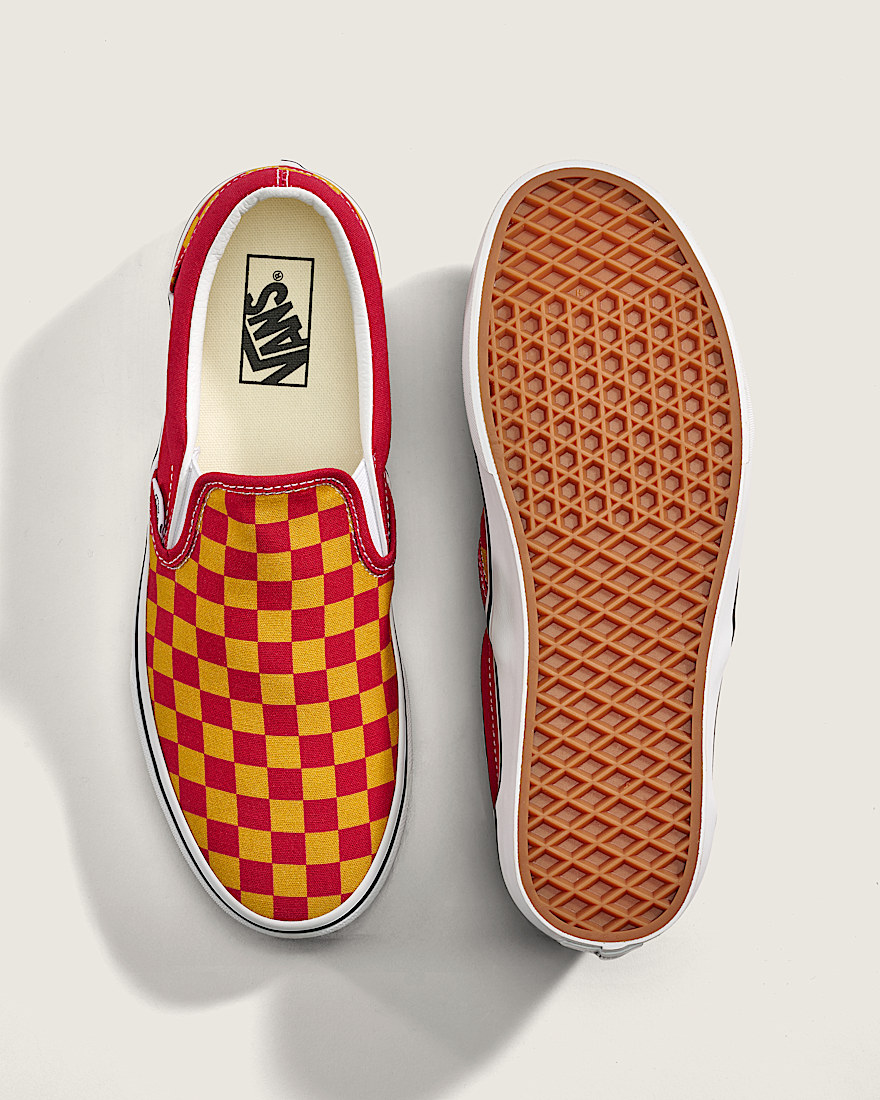 Game Day Classic SlipOn Checkerboard Shoe VANS Checkerboard Red  Gold ALT2