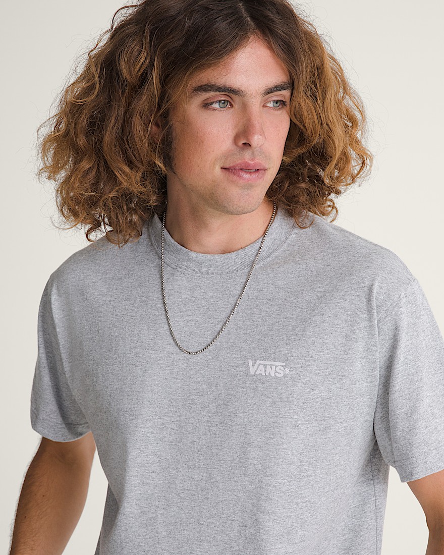 New Left Chest TShirt VANS Athletic Heather Grey ALT4