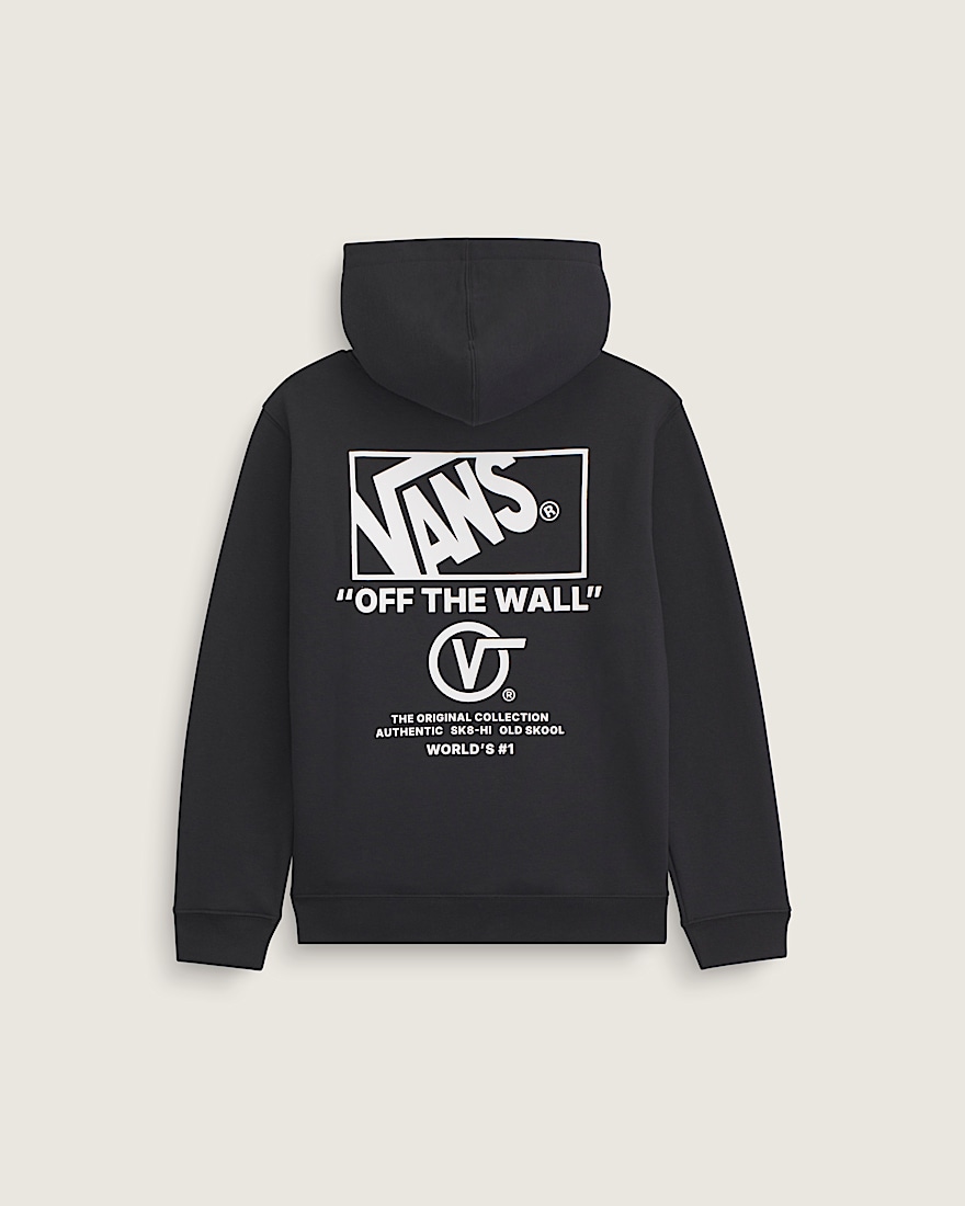 Kids Stacked Hi Pullover Hoodie VANS Black  White HERO