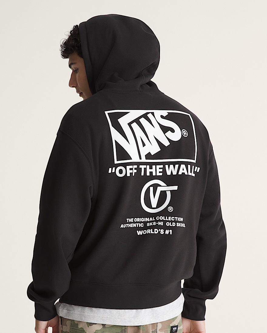 Stacked Hi Pullover Hoodie VANS Black  White ALT3