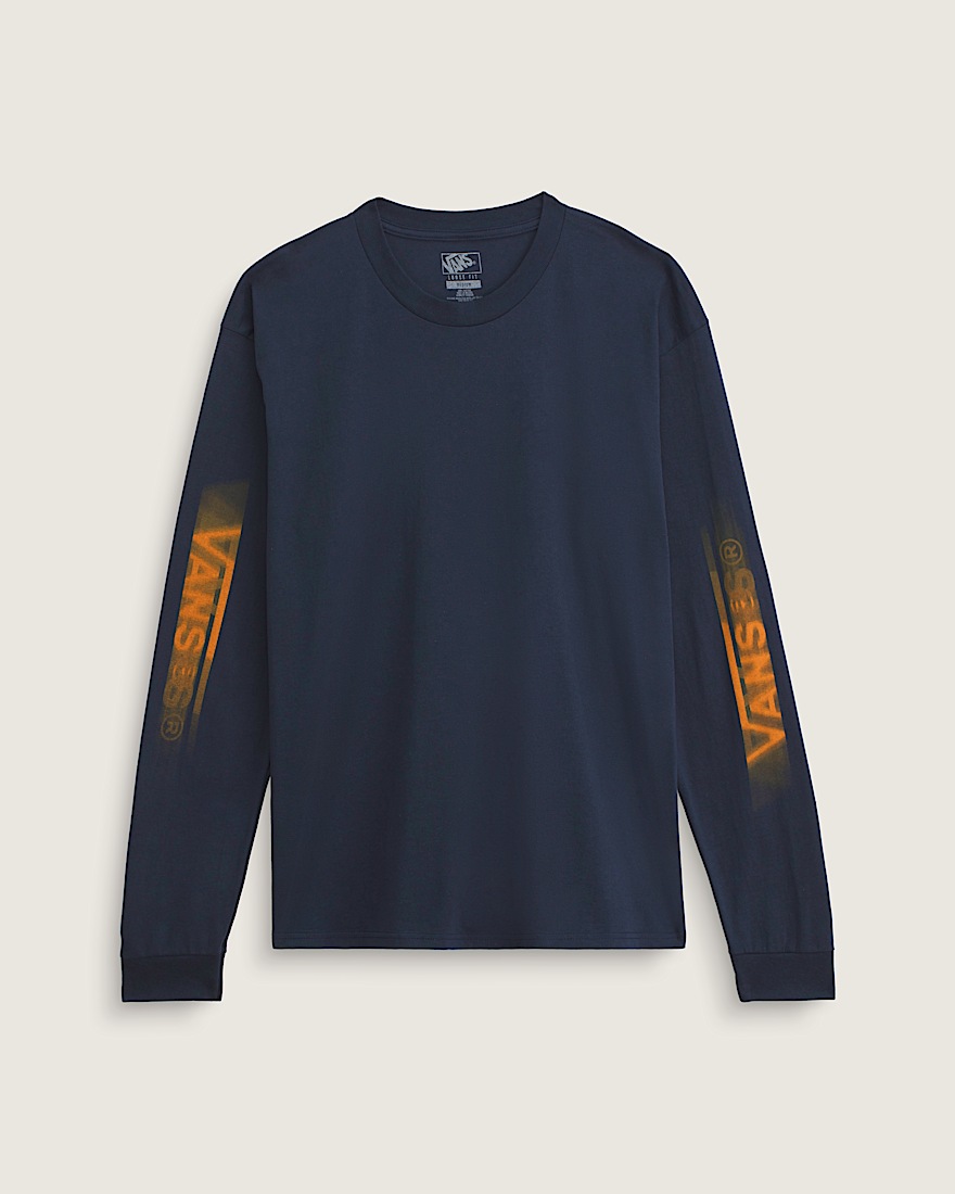 Blur Drop Long Sleeve TShirt VANS Navy HERO