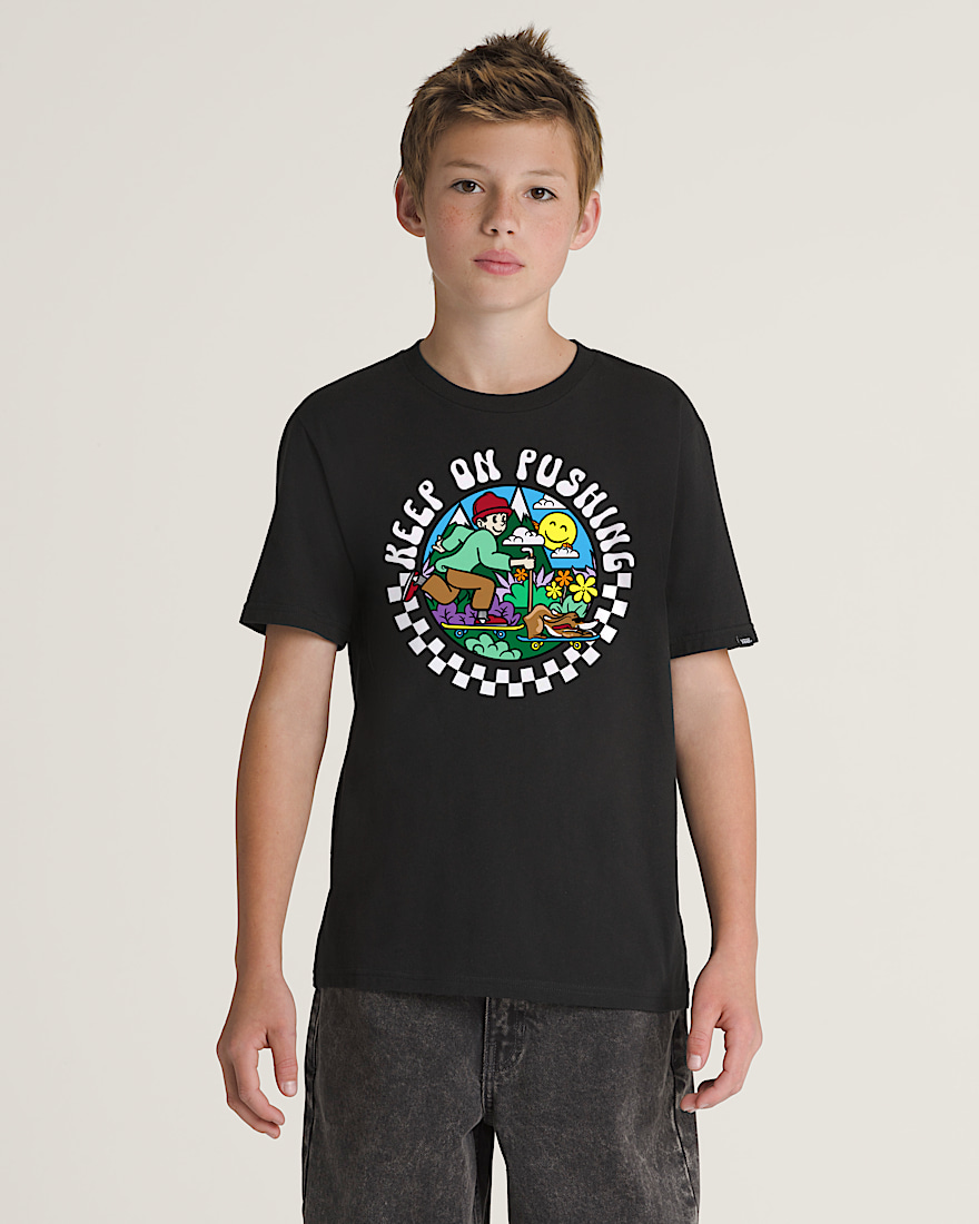Kids Keep on Pushing TShirt VANS Black ALT1